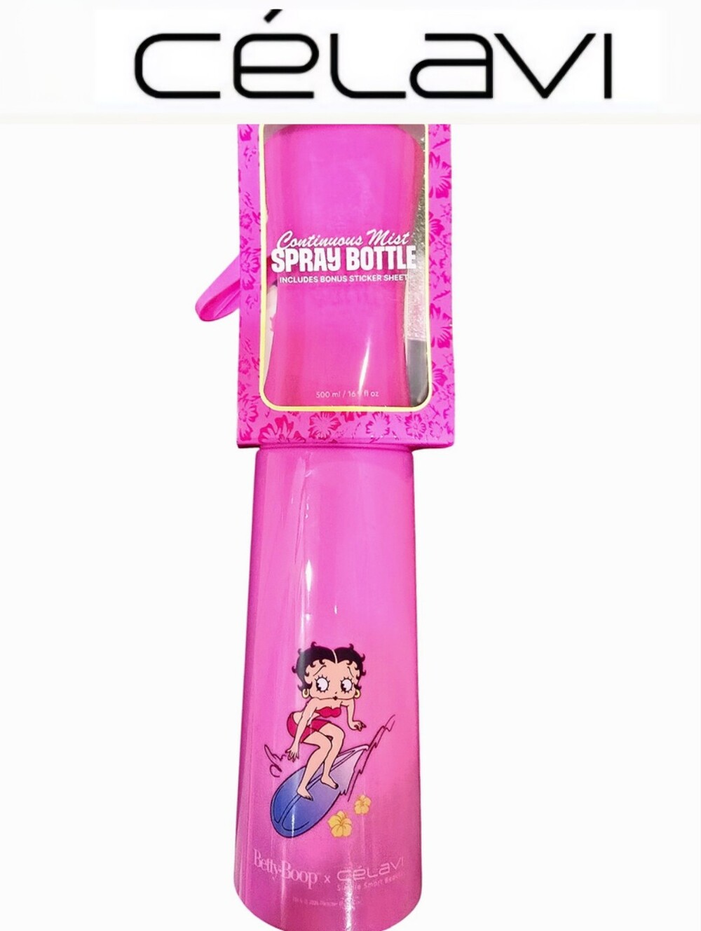 Celavi X  Betty Boop Continuous Mist Spray Bottle